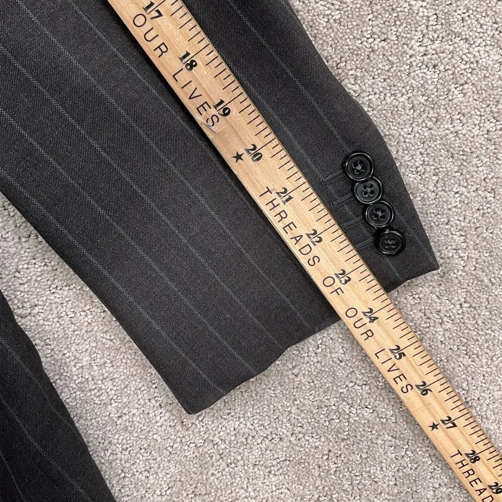 Ermenegildo Zegna‎ Blazer Men 40 Gray Blue Pinstripe Barneys Classic Career Wool